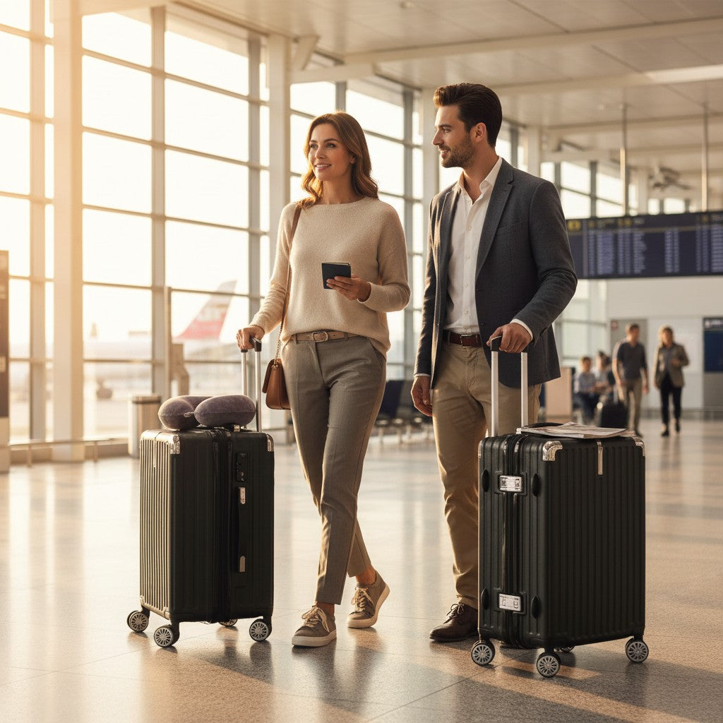 Lot de 3 Valises de Voyage – Coque Rigide avec Serrure TSA