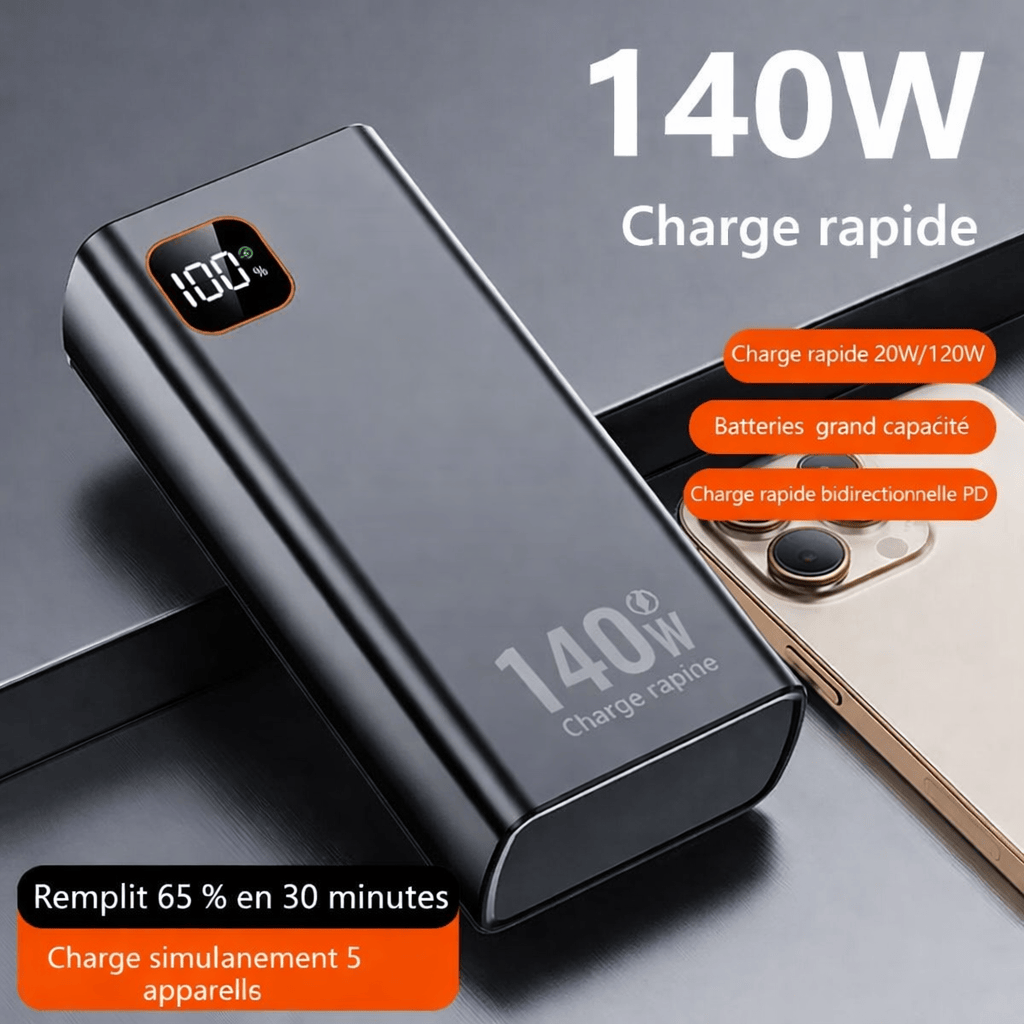 Batterie Externe 500000mAh 140W – Charge Ultra Rapide