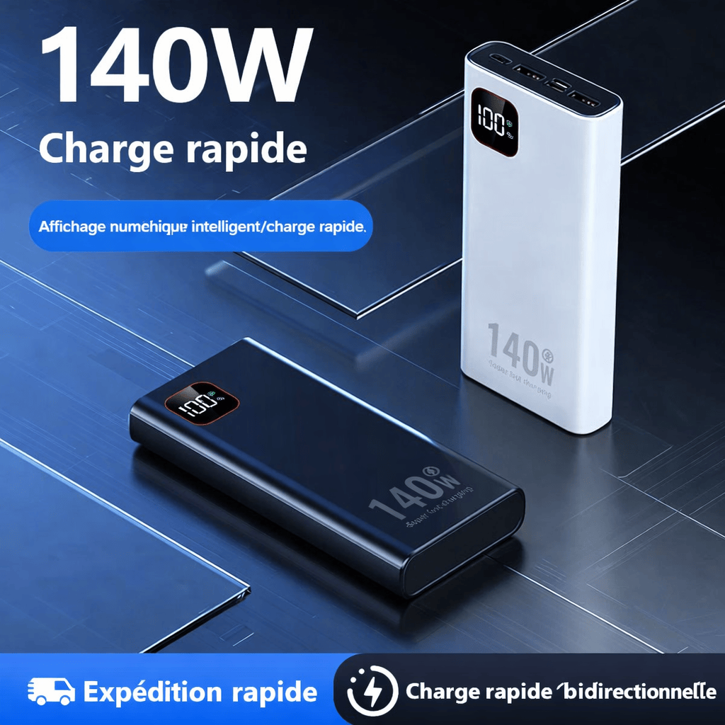Batterie Externe 500000mAh 140W – Charge Ultra Rapide