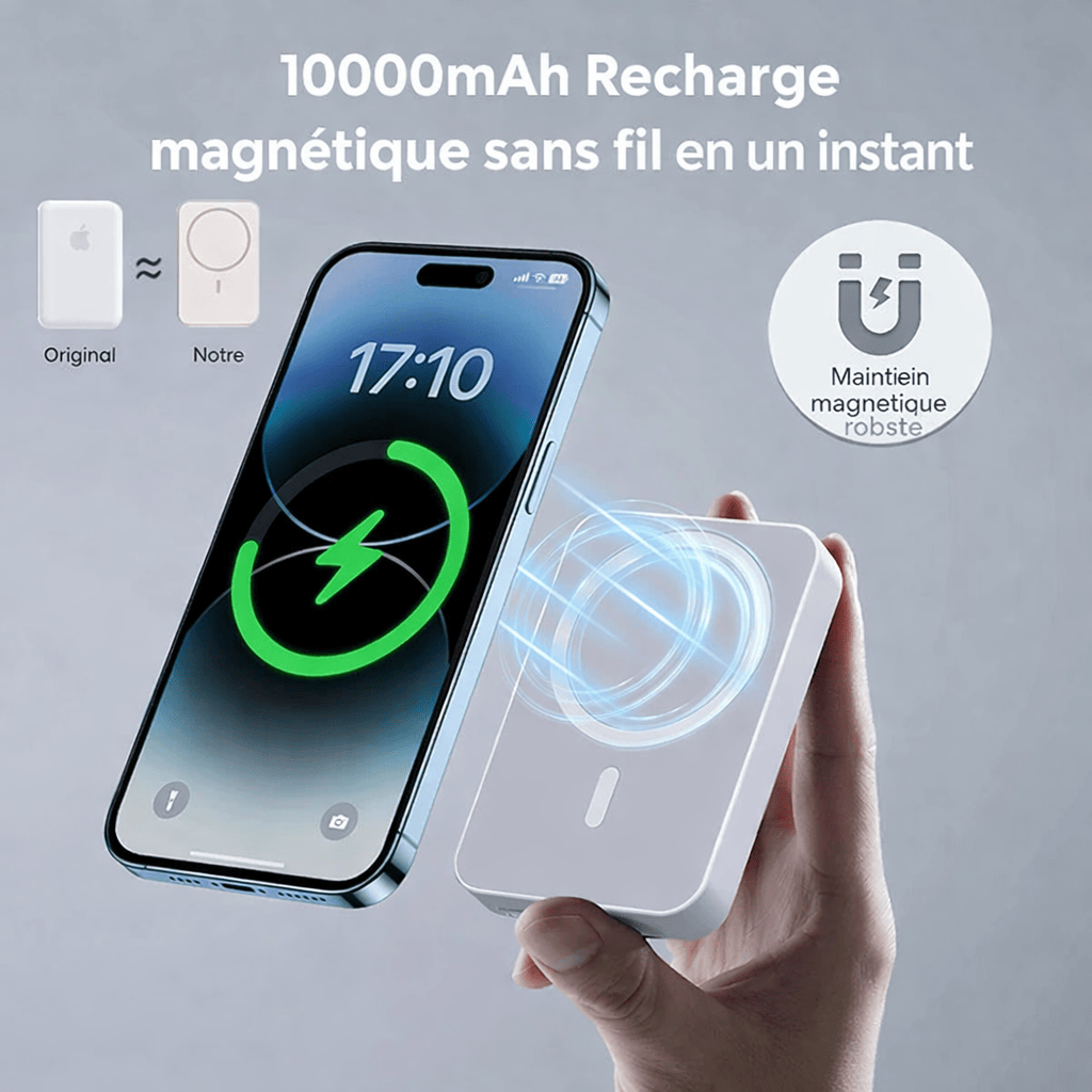 Batterie Externe Magnétique 50000mAh – Compatible iPhone 12 à 17