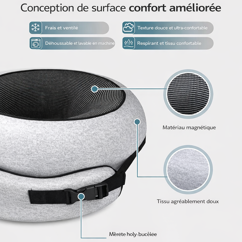 Coussin Voyage Ergonomique – Anti-Douleurs & Confort