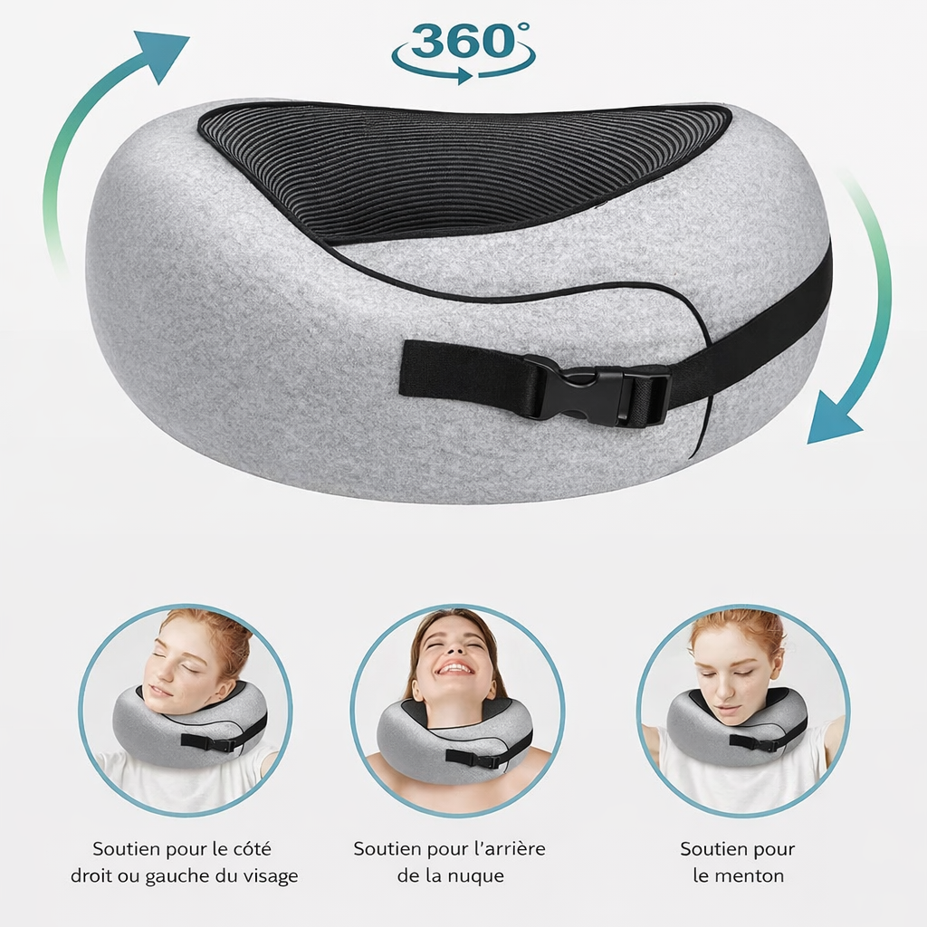 Coussin Voyage Ergonomique – Anti-Douleurs & Confort