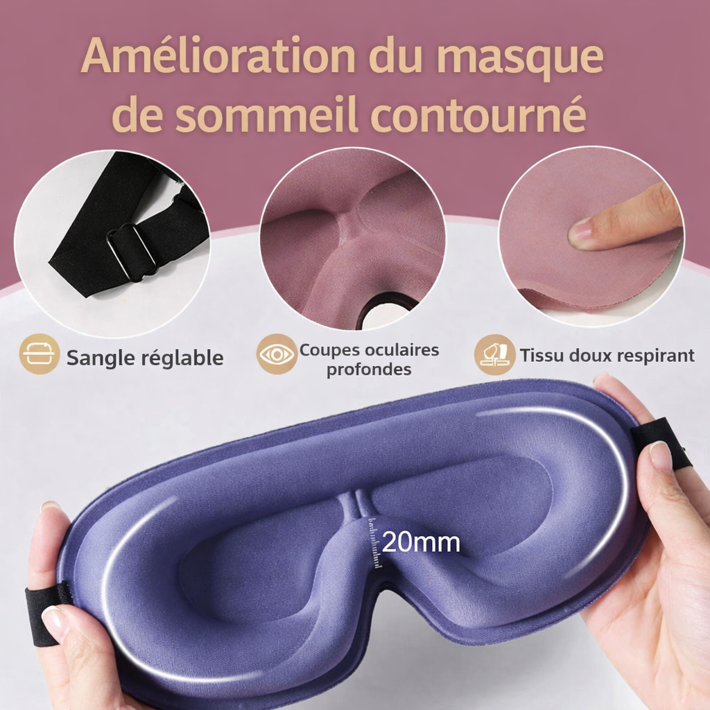 Masque de Nuit Confort – Sommeil Profond & Relaxation