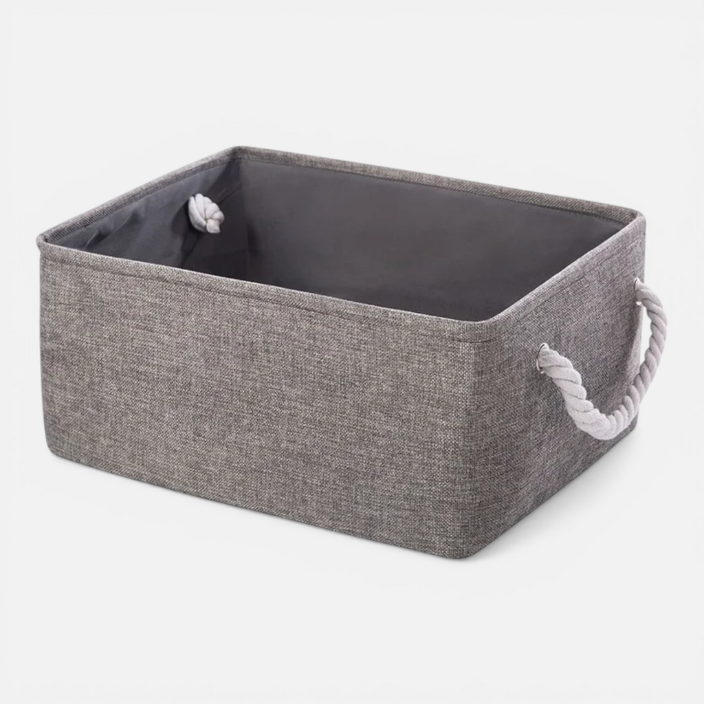 Panier de Rangement Pliable en Lin – Boîte de Stockage pour Jouets, Linge & Maison