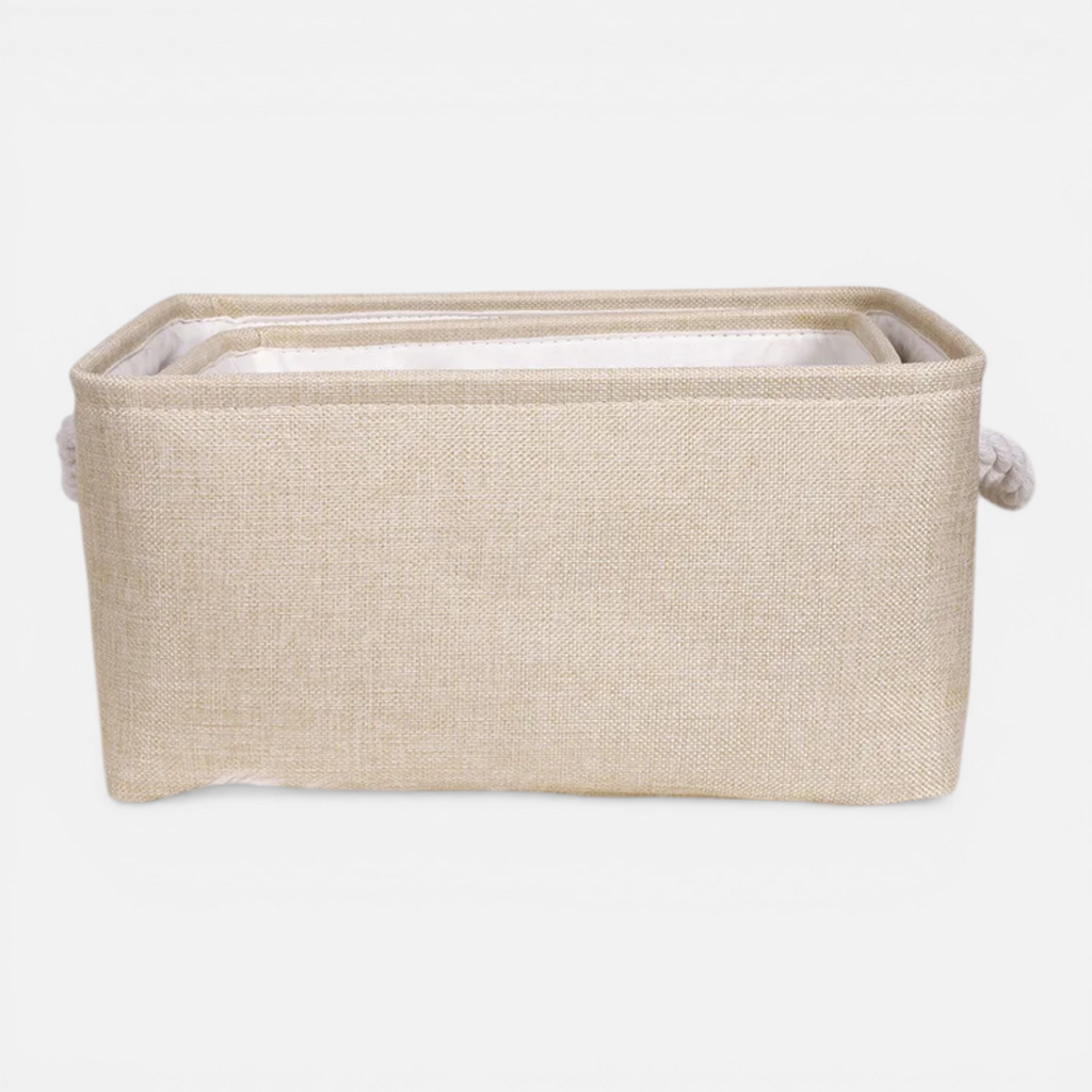 Panier de Rangement Pliable en Lin – Boîte de Stockage pour Jouets, Linge & Maison
