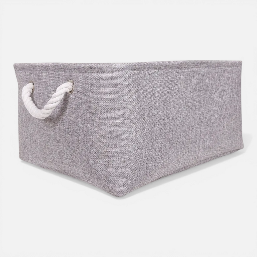 Panier de Rangement Pliable en Lin – Boîte de Stockage pour Jouets, Linge & Maison