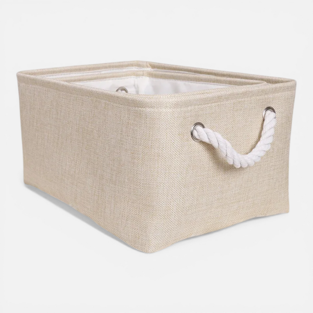 Panier de Rangement Pliable en Lin – Boîte de Stockage pour Jouets, Linge & Maison