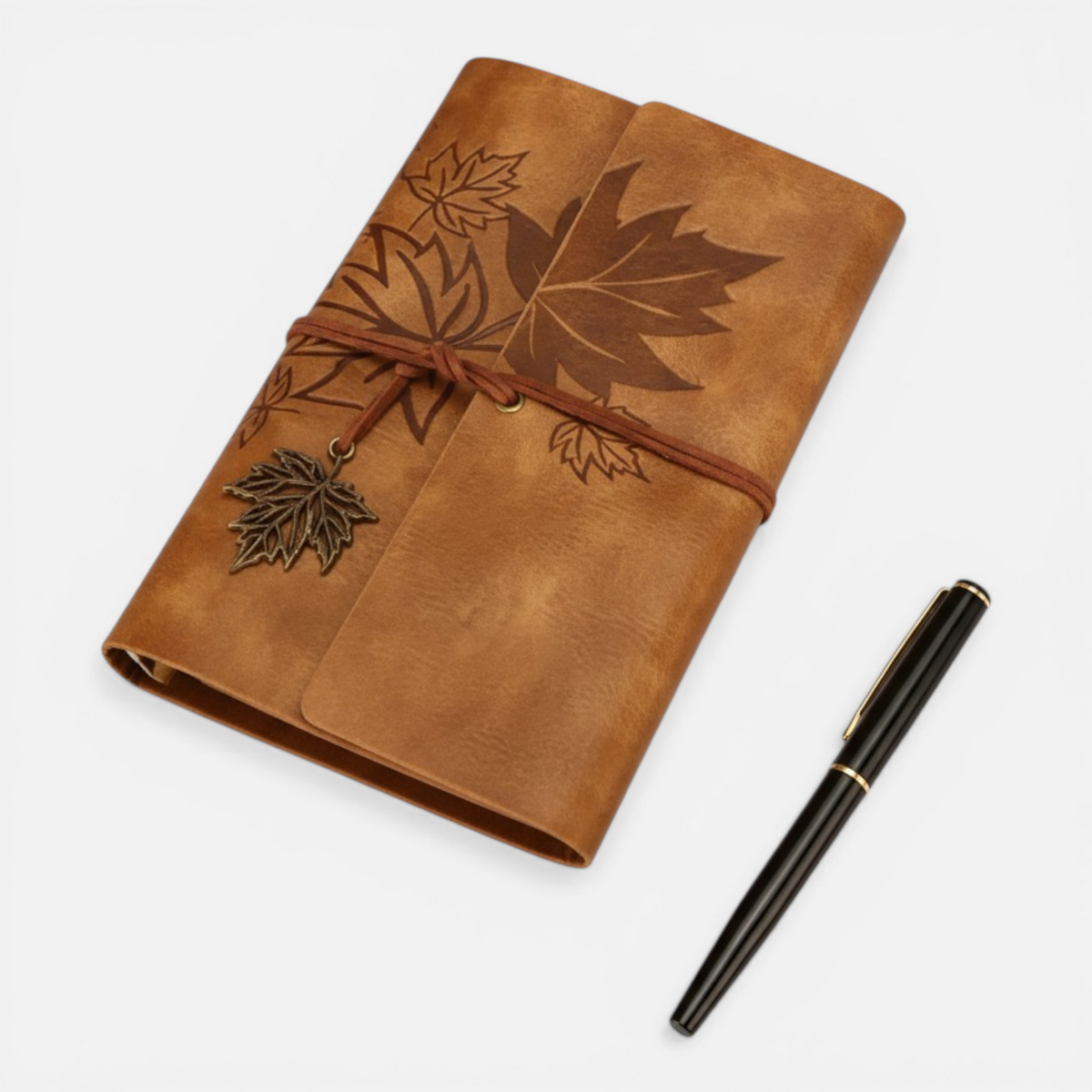 Carnet Vintage A5/A6/A7 en Cuir PU – Journal Pages Kraft Blanches