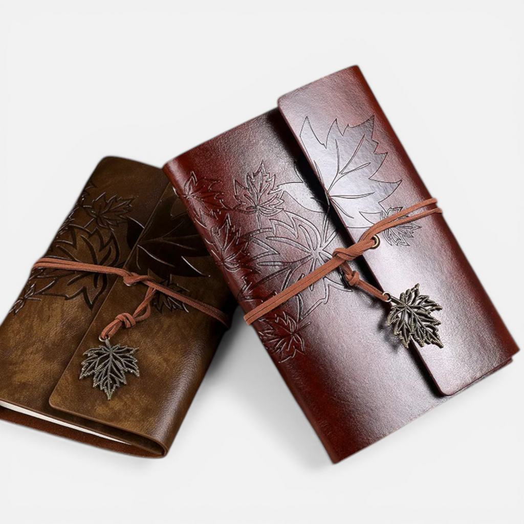 Carnet Vintage A5/A6/A7 en Cuir PU – Journal Pages Kraft Blanches