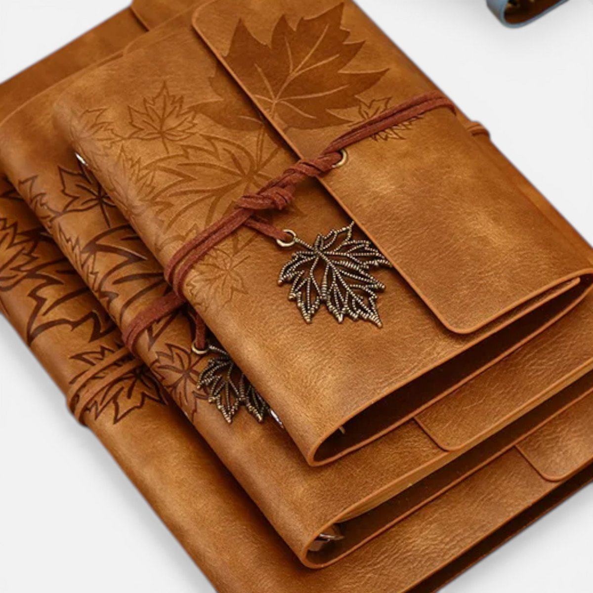 Carnet Vintage A5/A6/A7 en Cuir PU – Journal Pages Kraft Blanches