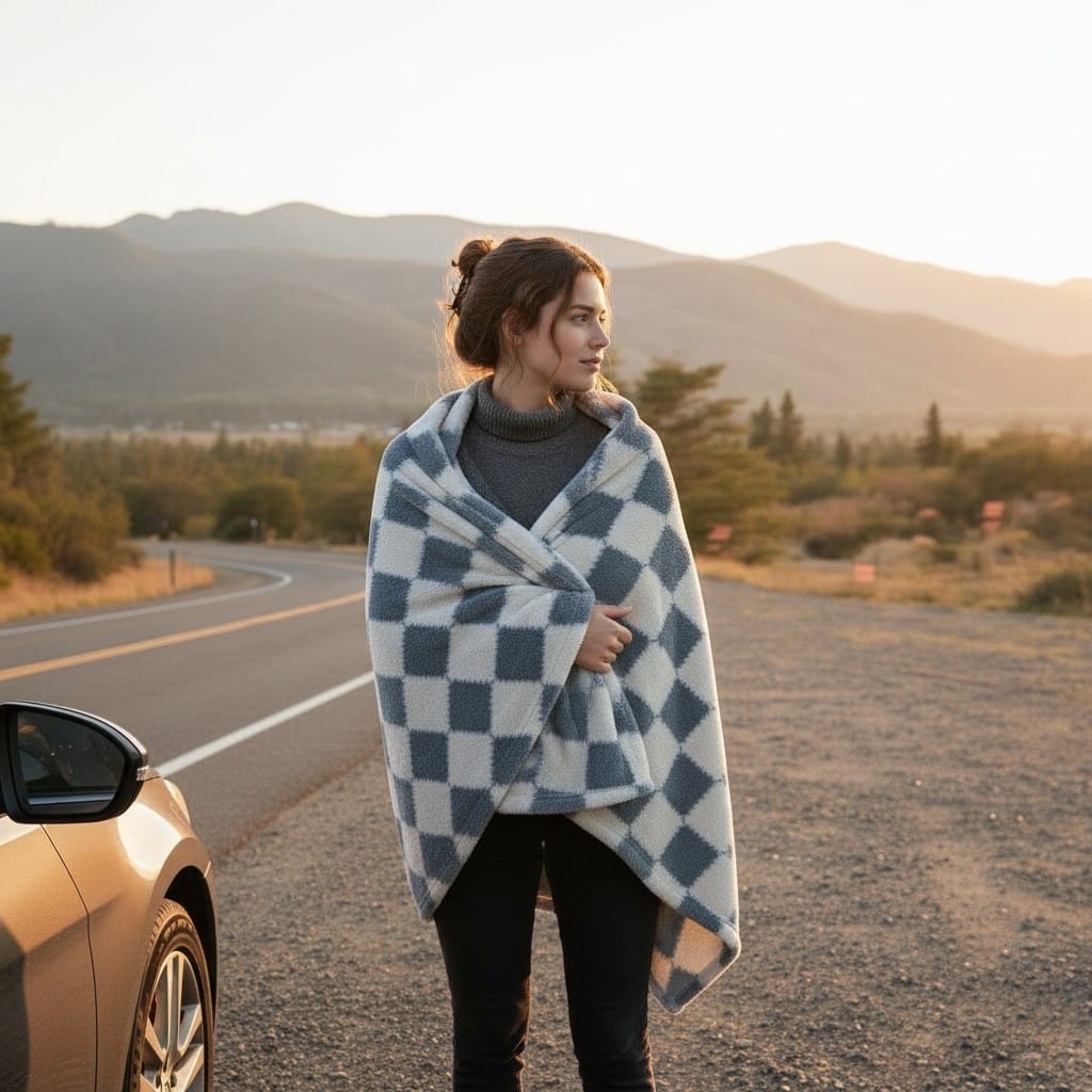 Plaid en damier pour toutes saisons