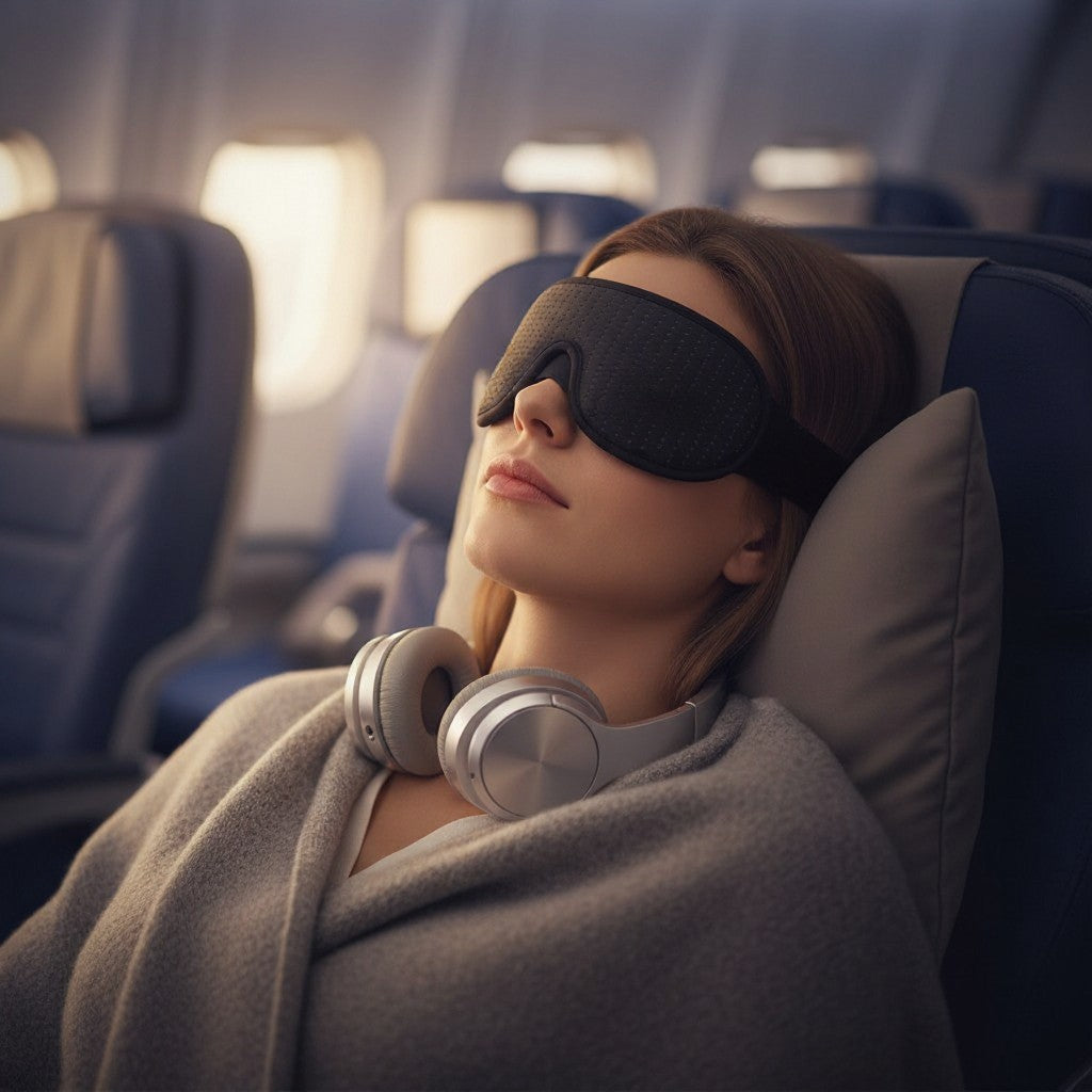 Masque de Sommeil Voyage – Anti-Lumière & Relaxation