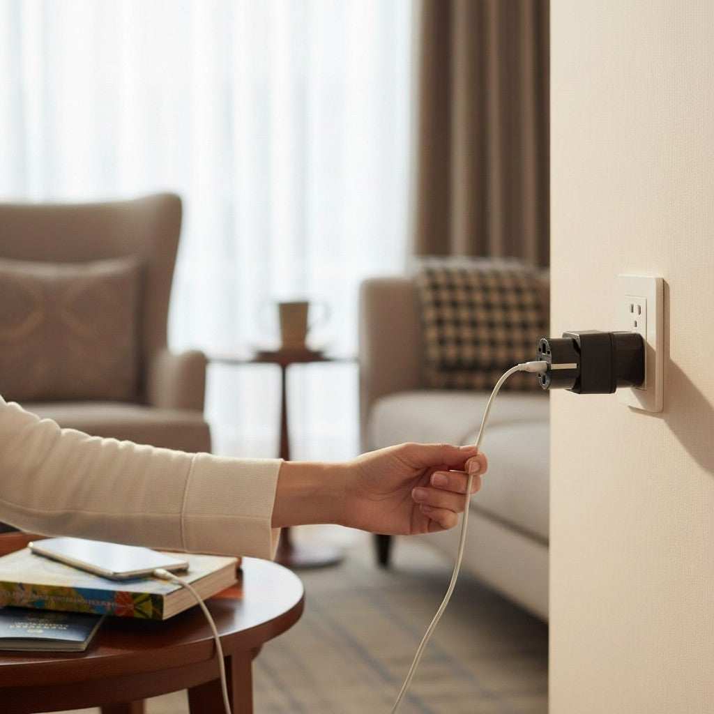 Adaptateur Prise Voyage Universel – US/UK/AU vers EU