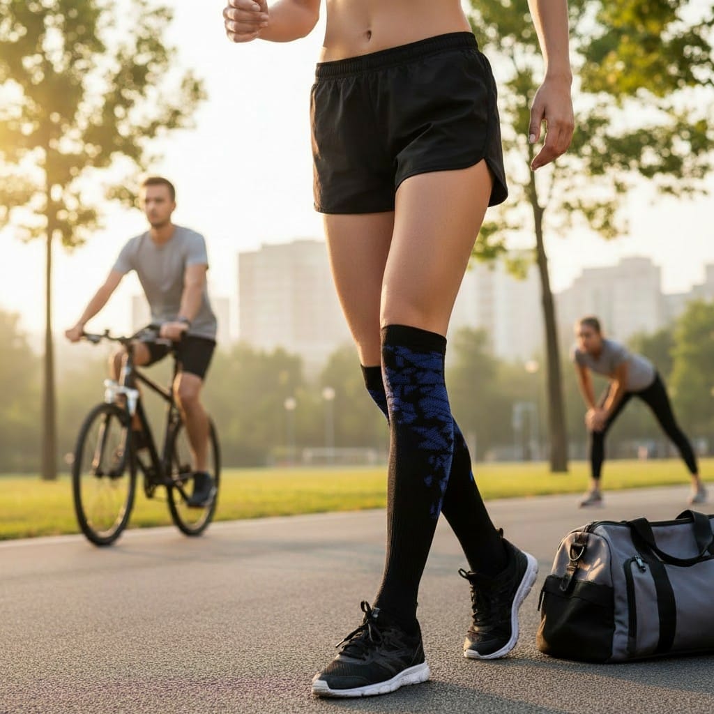 Chaussettes de compression unisexe pour voyage