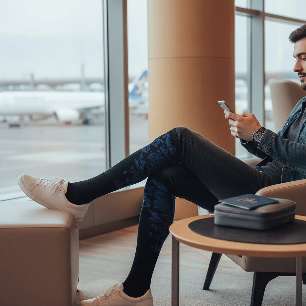 Chaussettes de compression unisexe pour voyage