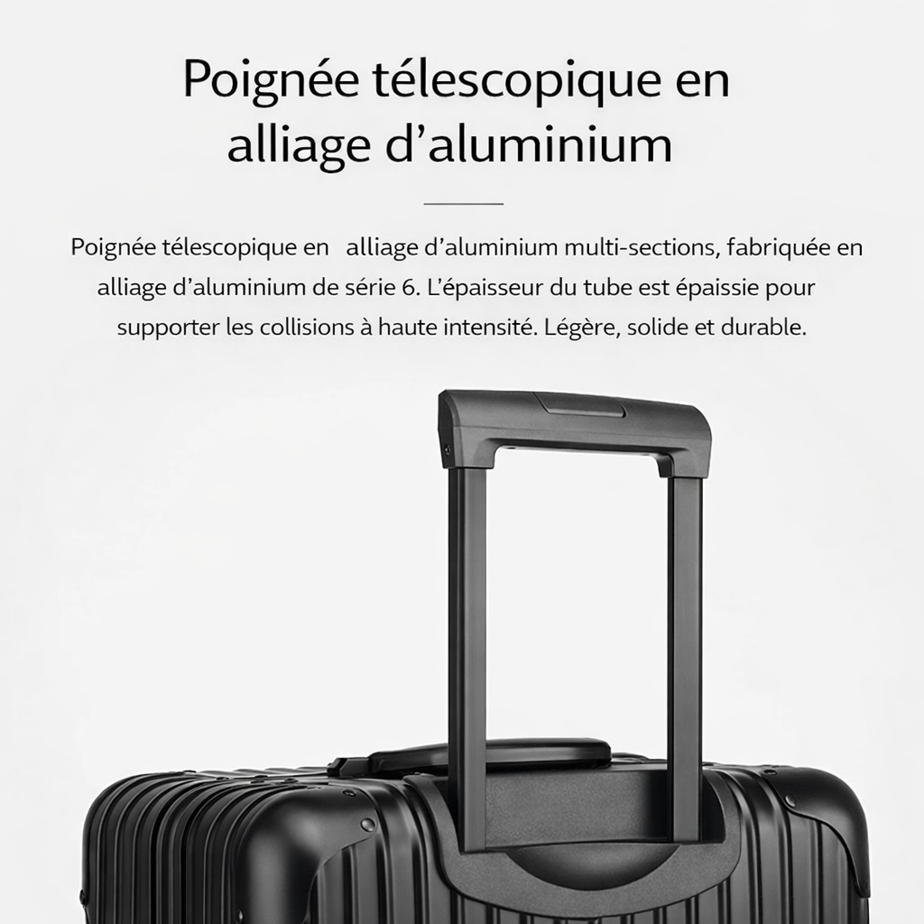 Valise avec Serrure à Combinaison & Poignée Télescopique