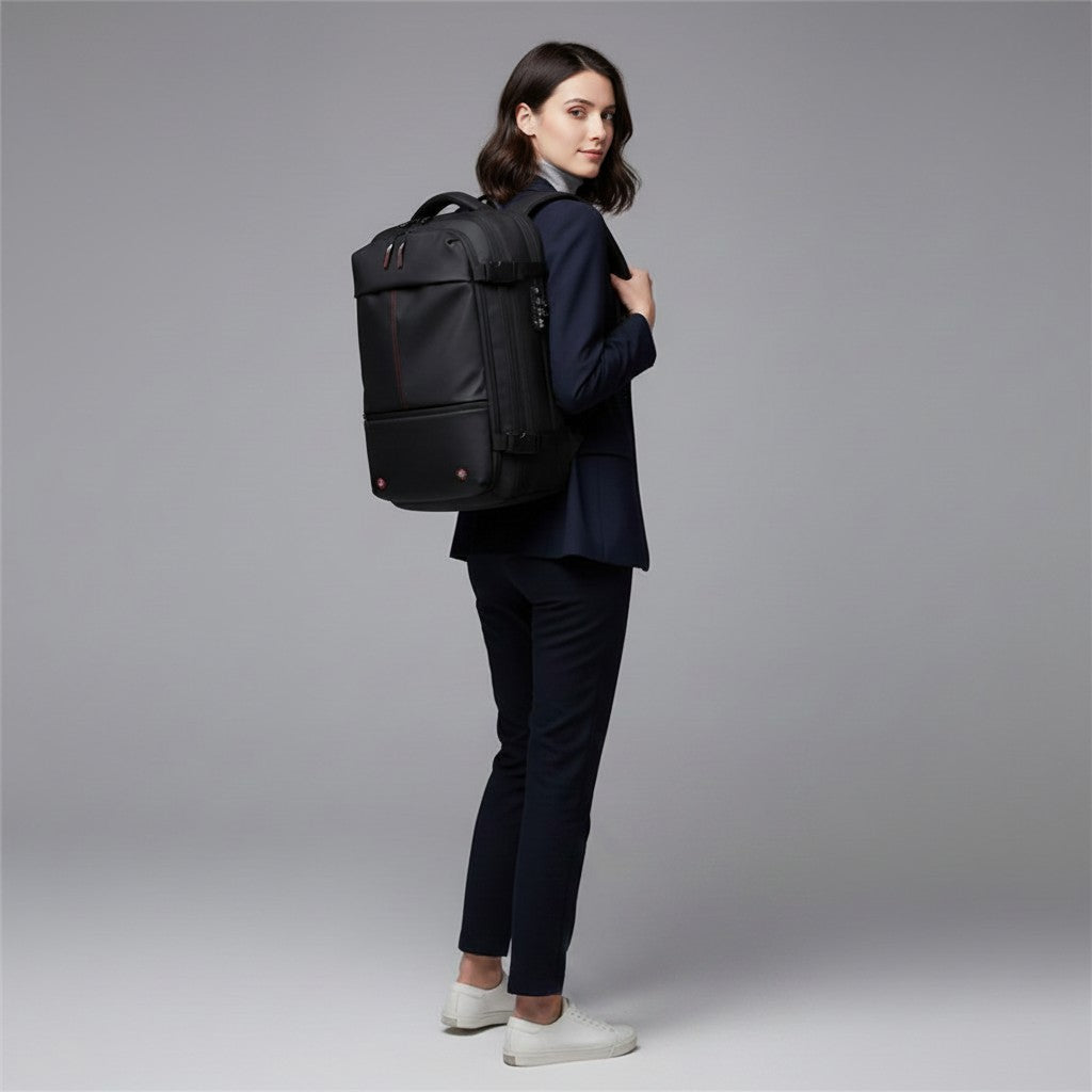 Sac à Dos Ordinateur avec Compression Sous Vide – Grande Capacité Extensible