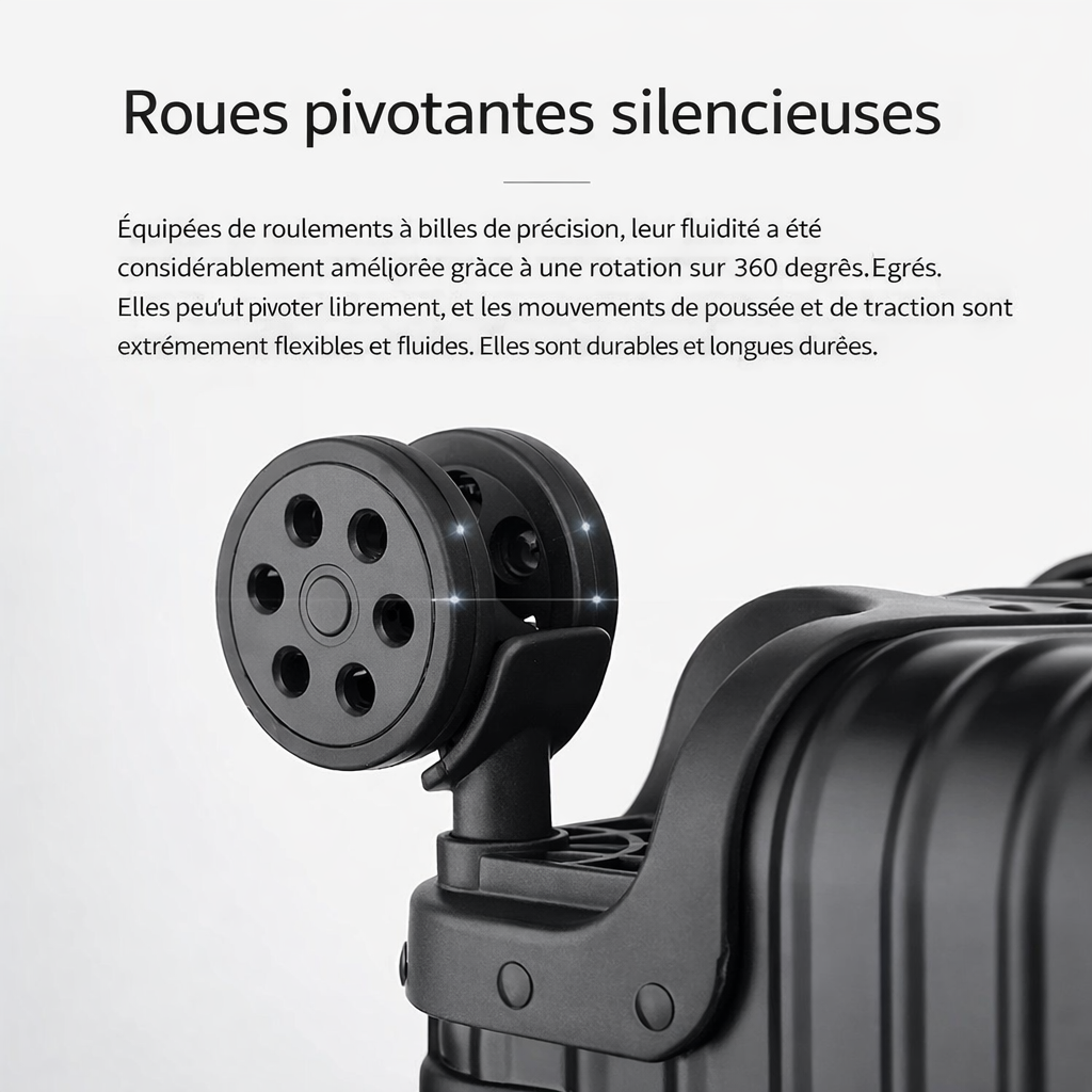 Valise avec Serrure à Combinaison & Poignée Télescopique