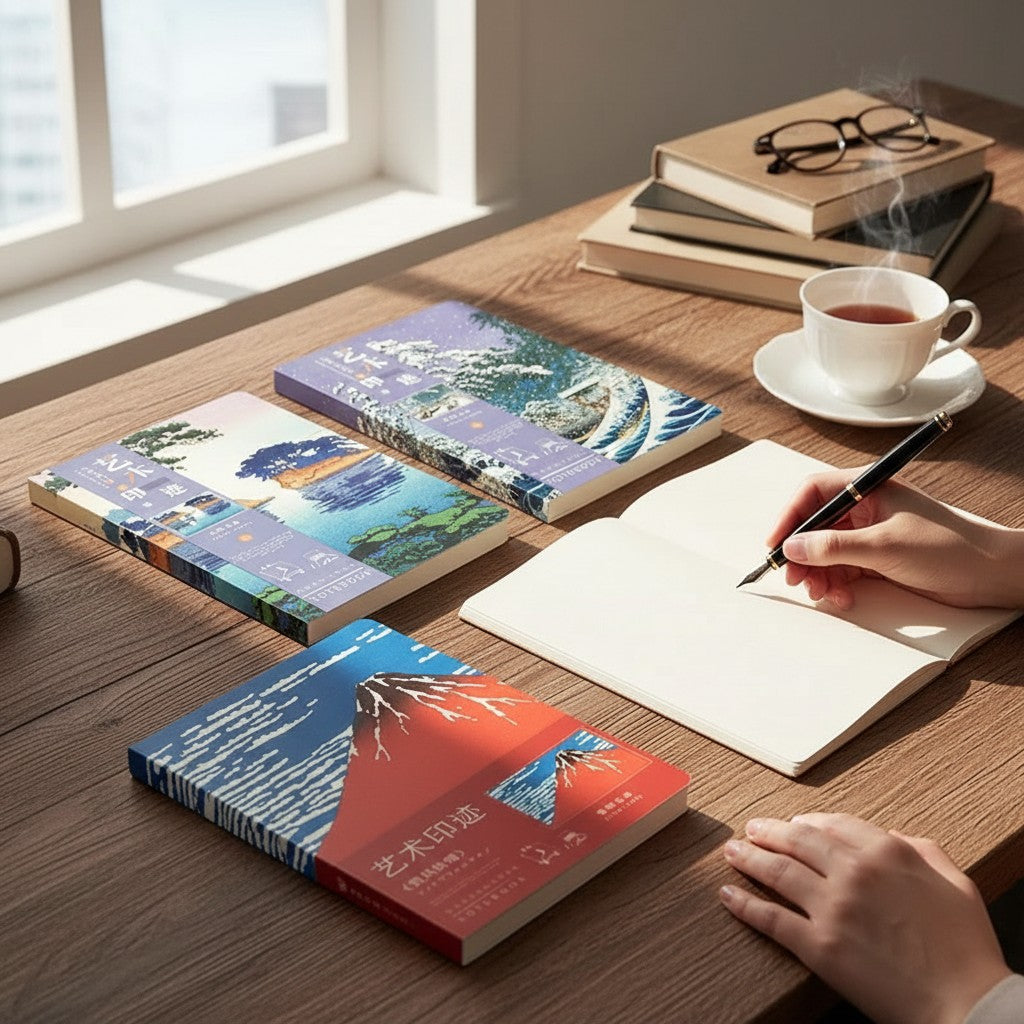 Carnet Japonais Esthétique Hokusai – Journal & Planner à Pages Blanches