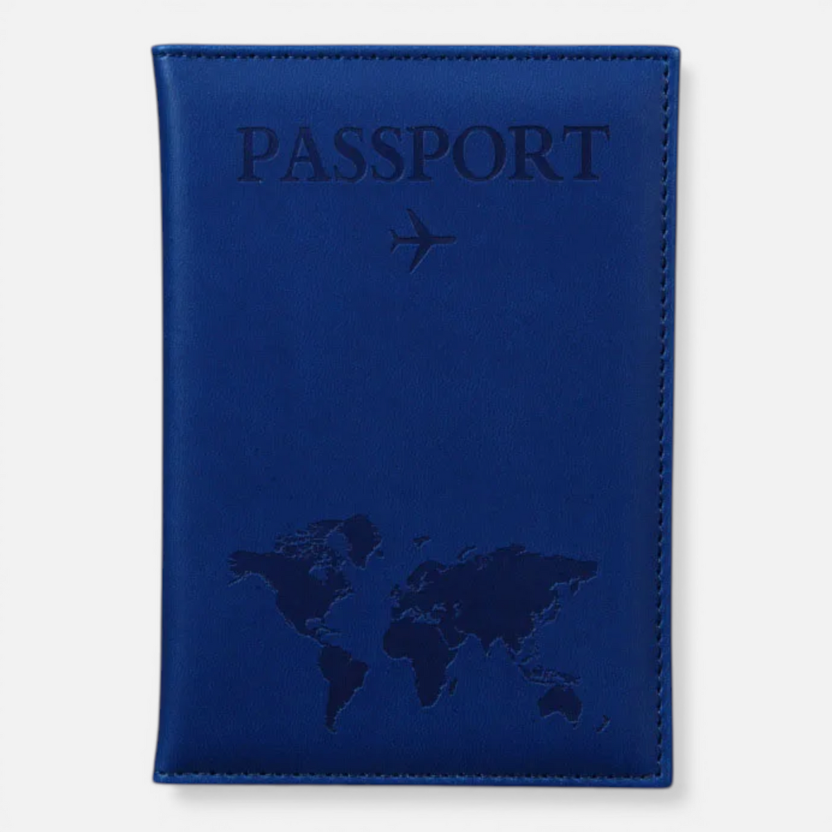 Protège-Passeport en Cuir Carte du Monde – Organisateur de Voyage avec Porte-Cartes & ID