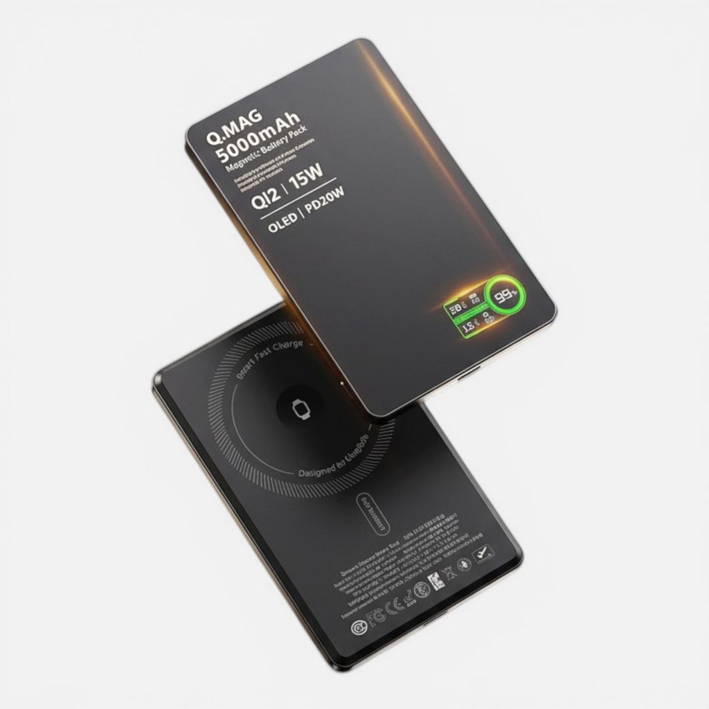Batterie Externe Magnétique 2.1 – Charge Sans Fil Rapide – 5000/10000mAh