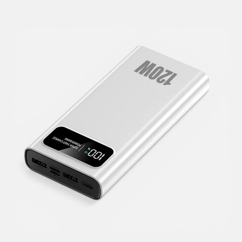Batterie Externe 200000mAh 120W – Charge Ultra Rapide avec Écran LED
