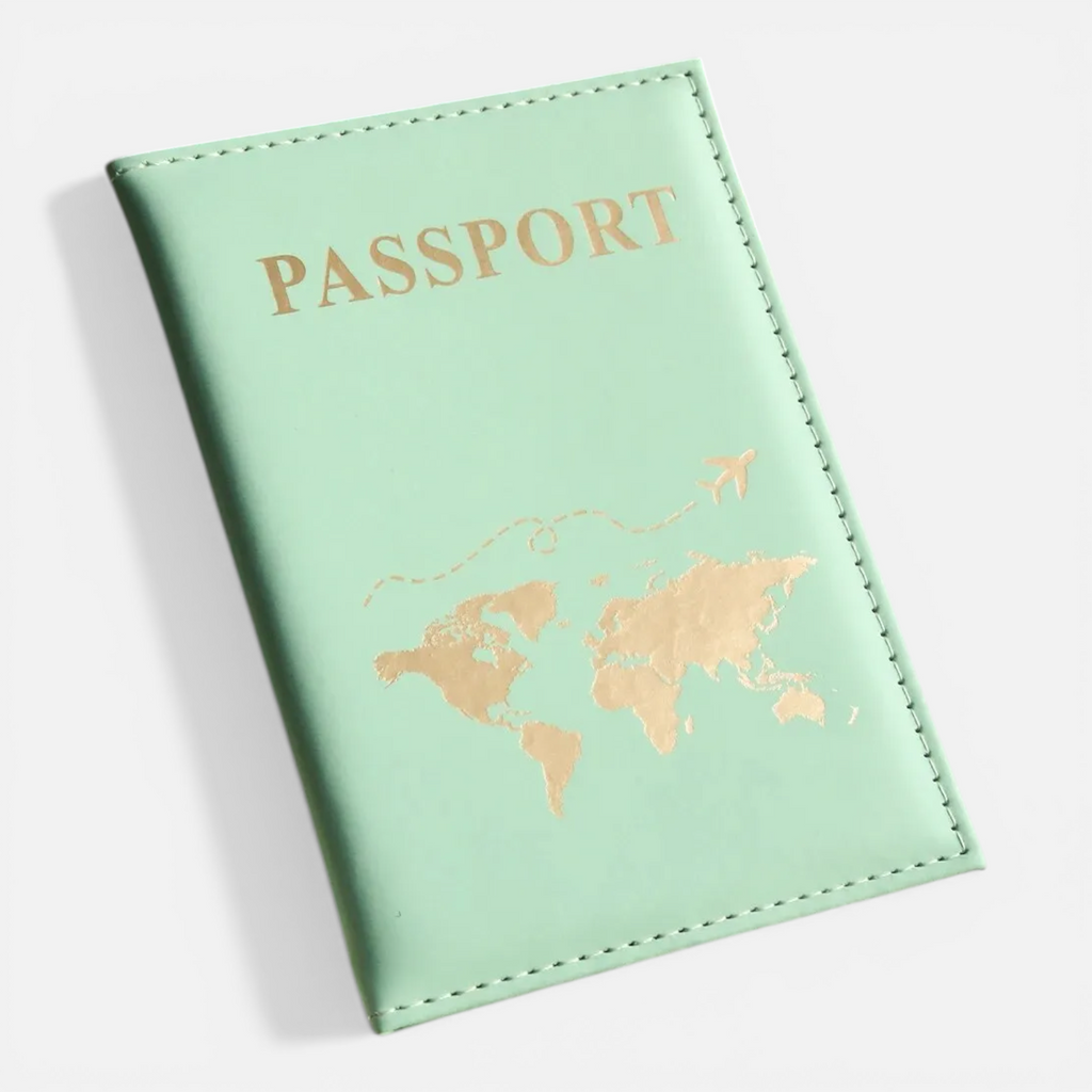 Protège-Passeport Carte du Monde – Porte-Documents avec Rangement Cartes