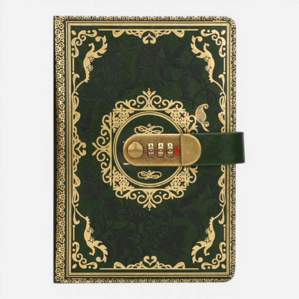 Carnet A5 Vintage avec Verrou à Mot de Passe – Journal en Cuir 200 Pages