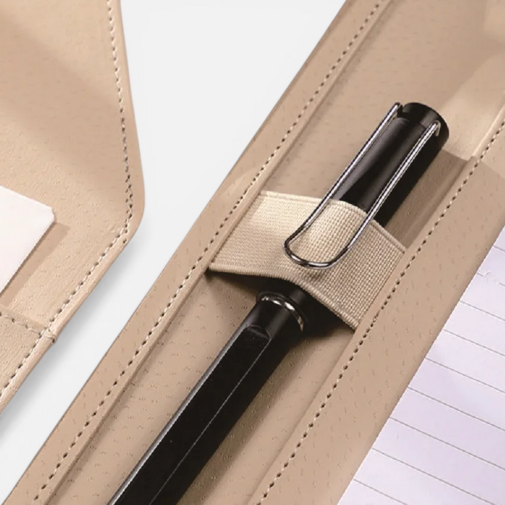 Porte-Documents de Bureau avec Calculatrice – Classeur de Rangement & Carnet de Notes