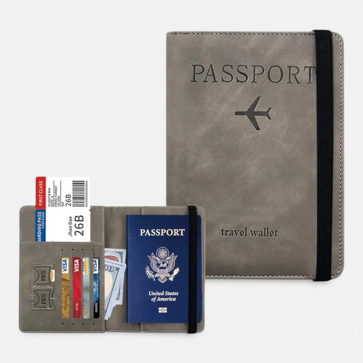 Protège-Passeport Voyage – Étui & Portefeuille pour Documents