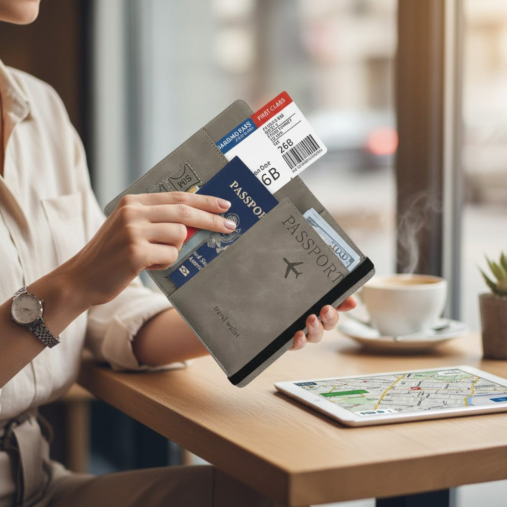 Protège-Passeport Voyage – Étui & Portefeuille pour Documents