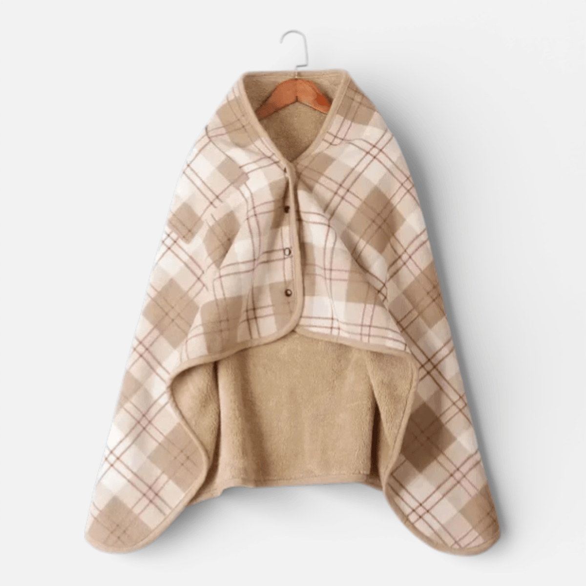 Pancho en plaid pour l'hiver