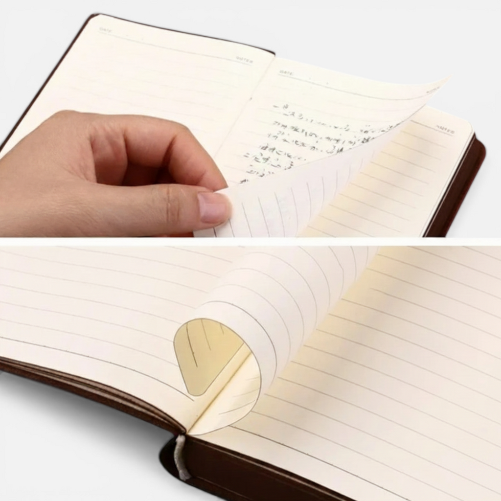 Carnet A6 Rétro en Cuir PU – Mini Journal de Poche Portable
