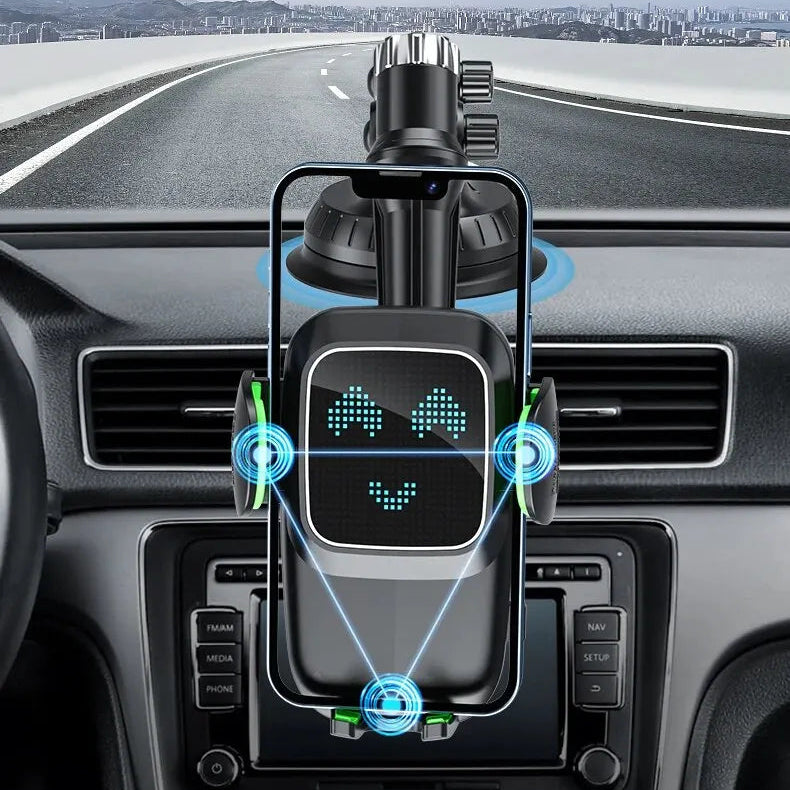 Support Téléphone Voiture à Ventouse – Pare-Brise/Tableau de Bord