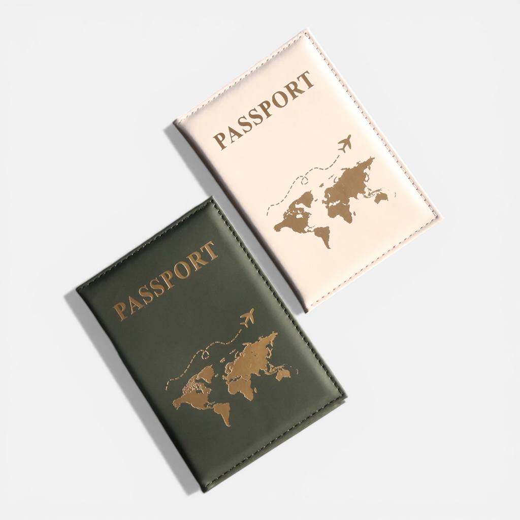 Protège-Passeport Carte du Monde – Porte-Documents avec Rangement Cartes