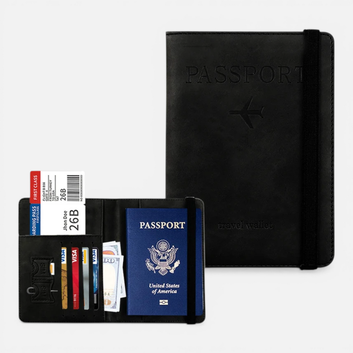 Protège-Passeport Voyage – Étui & Portefeuille pour Documents