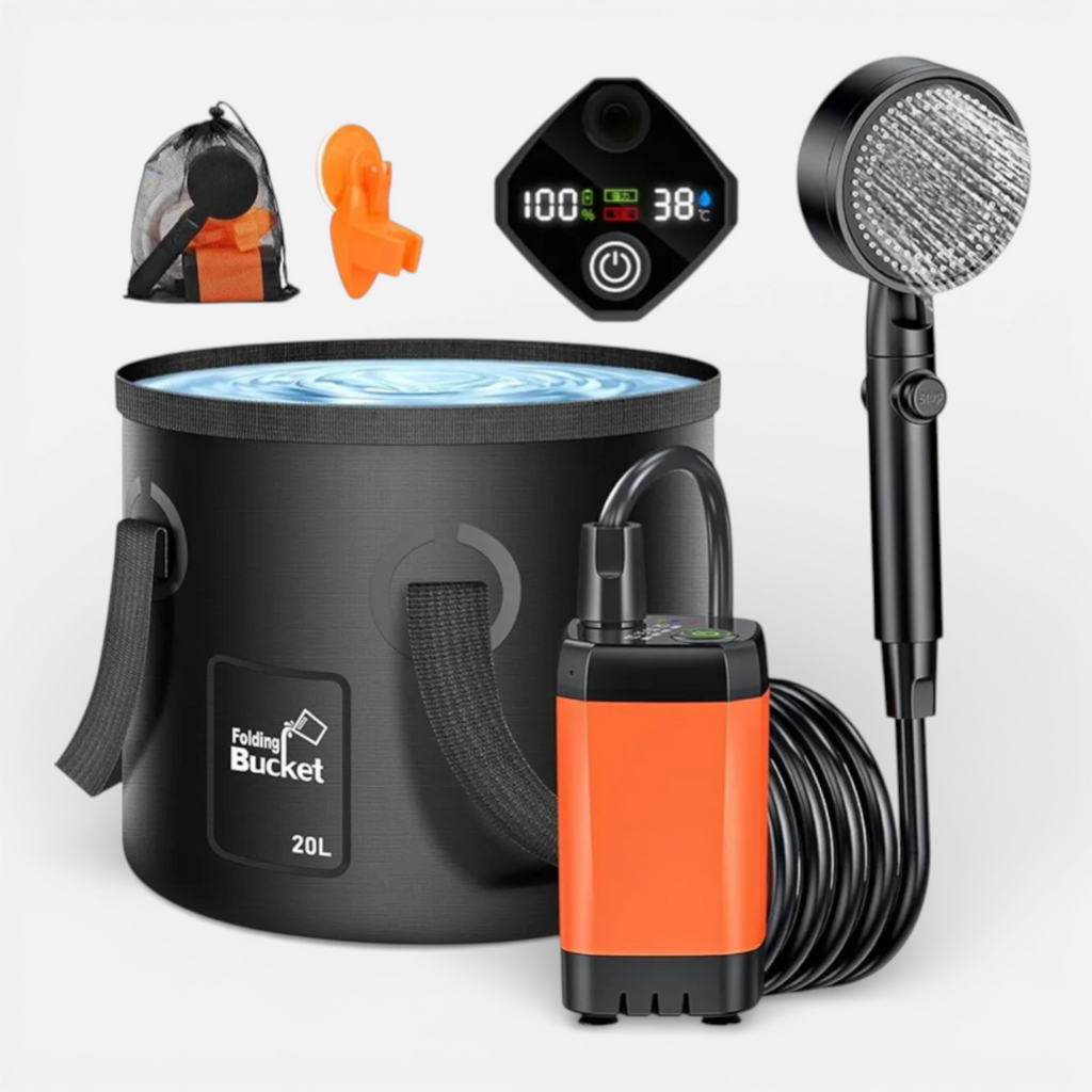 Douche portable à pompe rechargeable