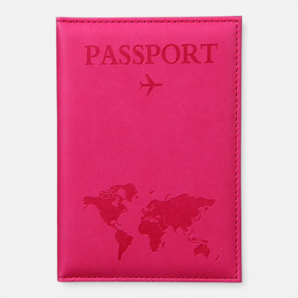 Protège-Passeport en Cuir Carte du Monde – Organisateur de Voyage avec Porte-Cartes & ID