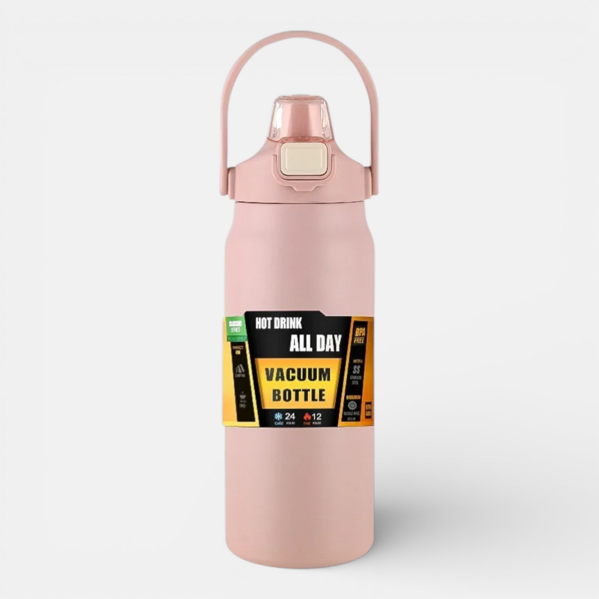 Bouteille isotherme à paille intégrée
