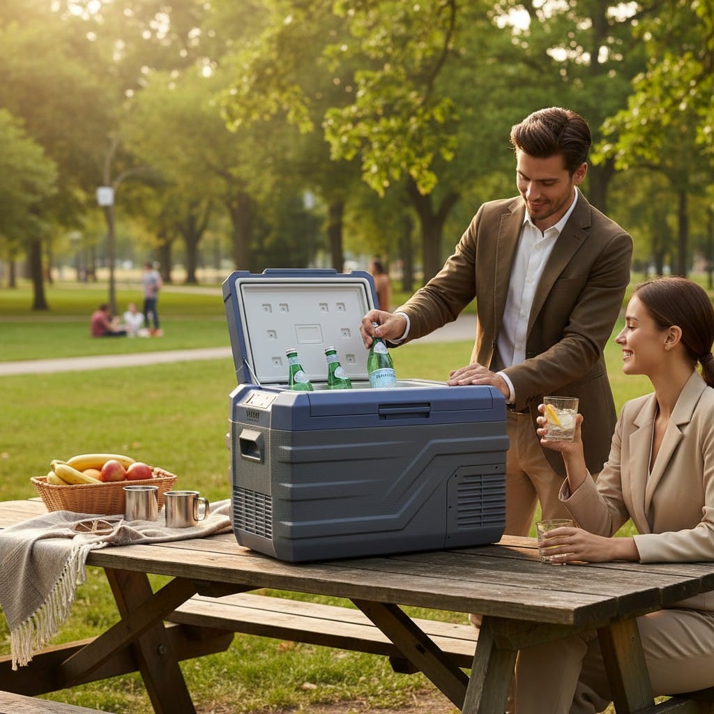 Glacière électrique rechargeable et résistante