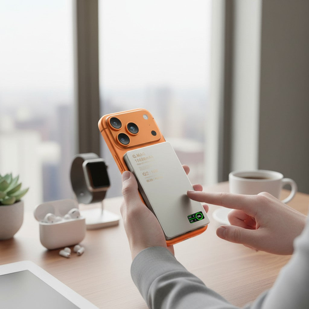 Batterie Externe Magnétique 2.1 – Charge Sans Fil Rapide – 5000/10000mAh