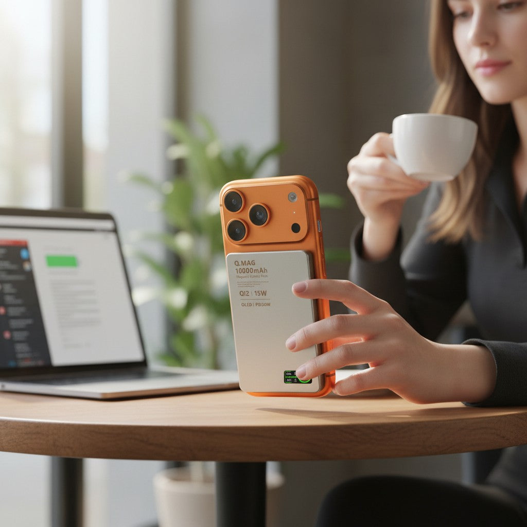 Batterie Externe Magnétique 2.1 – Charge Sans Fil Rapide – 5000/10000mAh