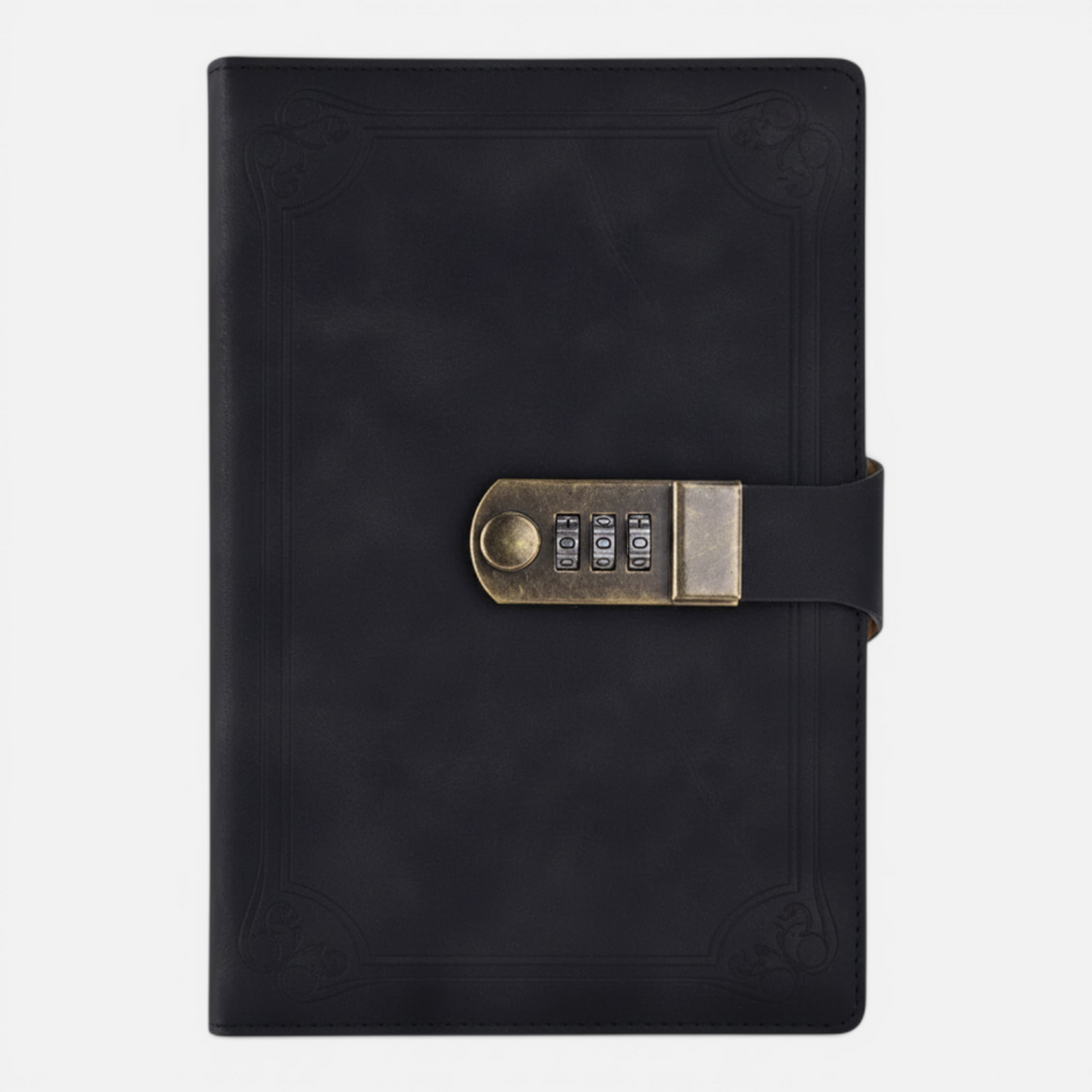 Carnet A5 Rétro avec Verrou – 200 Pages Épaisses