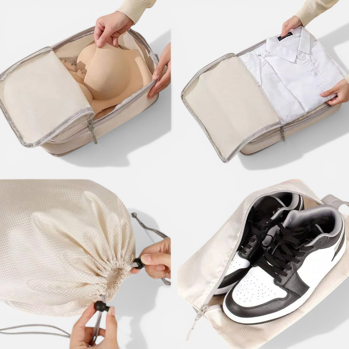 Cubes de Compression Étanches – Organisateurs de Valise en Nylon