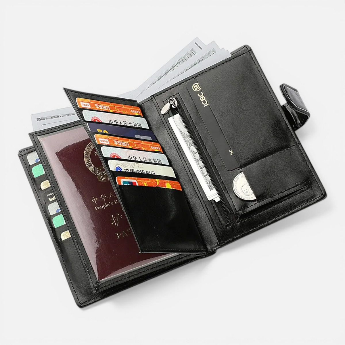 Pochette Passeport de Voyage Multifonction – Porte-Cartes & Documents