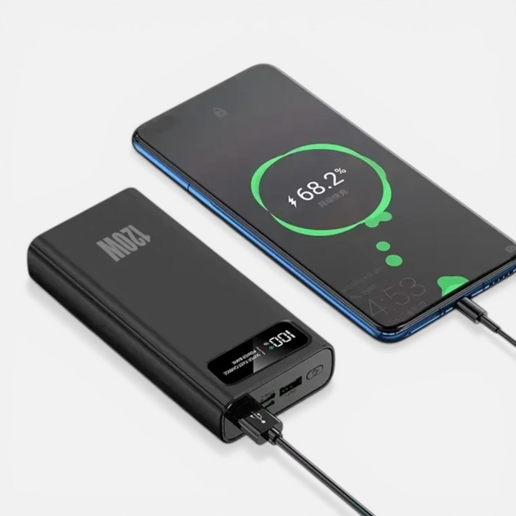 Batterie Externe 200000mAh 120W – Charge Ultra Rapide avec Écran LED