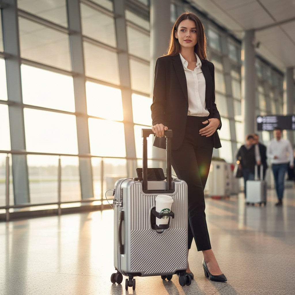 Valise Cabine Design Business – Légère avec Porte-Gobelet