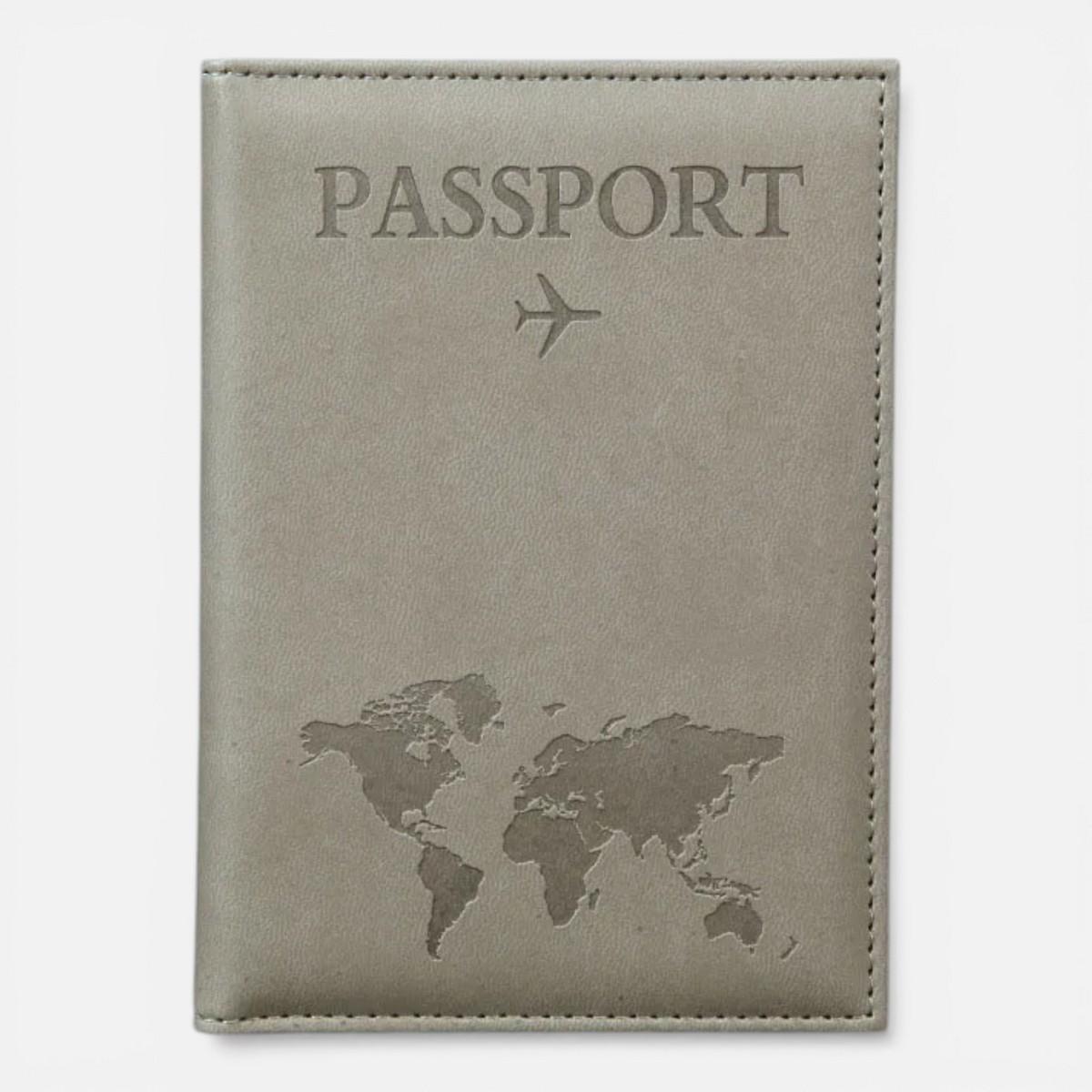 Protège-Passeport en Cuir Carte du Monde – Organisateur de Voyage avec Porte-Cartes & ID