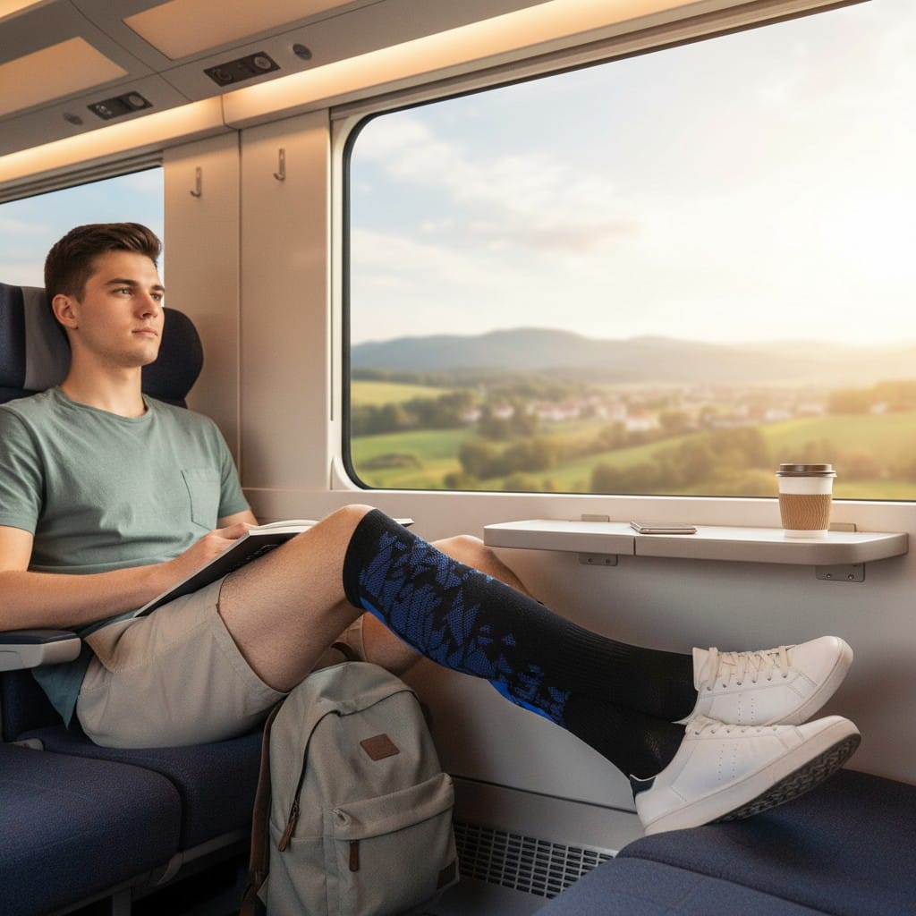 Chaussettes de compression unisexe pour voyage