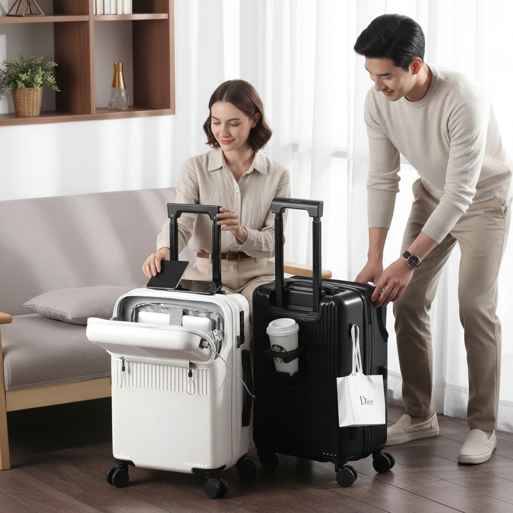 Valise Cabine Design Business – Légère avec Porte-Gobelet